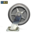 8 inch heavy duty plate swivel  mute TPR arc casters